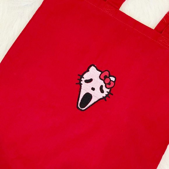 SCREAM KITTY Ghostface Canvas Bag - LYUU ORIGINAL - Picture 3 of 4